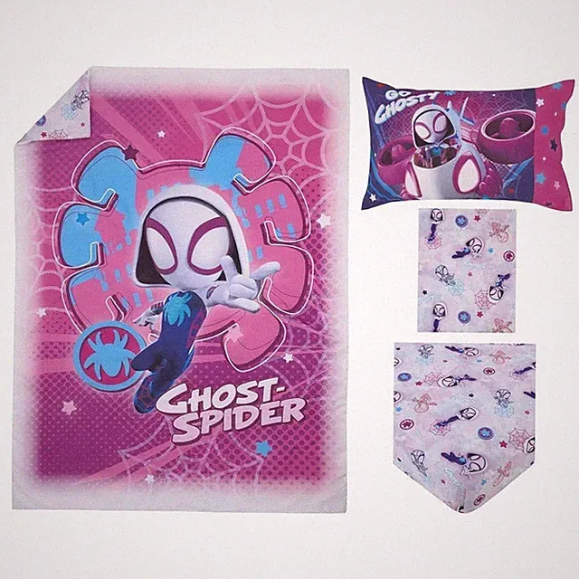 GHOST Spider GWEN Spidey Toddler Bed Set Comforter Sheets Pillow Case Spider-man