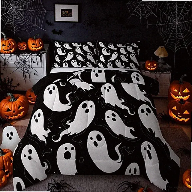 Halloween Theme Comforter Set Ghost Bedding Set Queen size