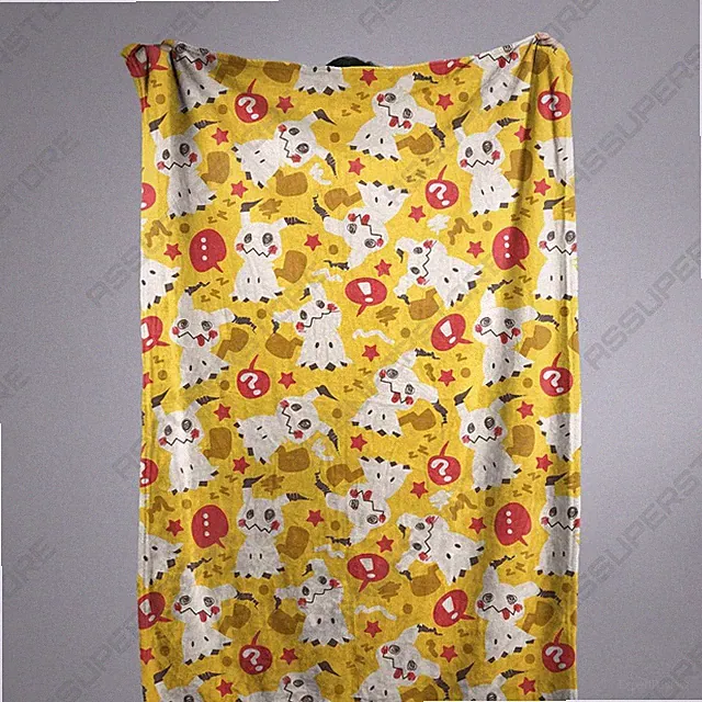 Mimikyu Fleece Blanket Home Decor Shiny Ghost Mimikyu Blanket Gifts